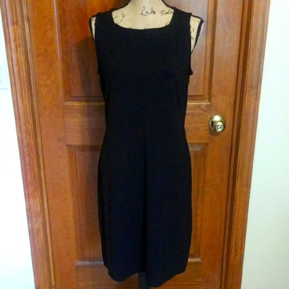 Eddie Bauer Black Sleeveless Sheath Dress, EUC